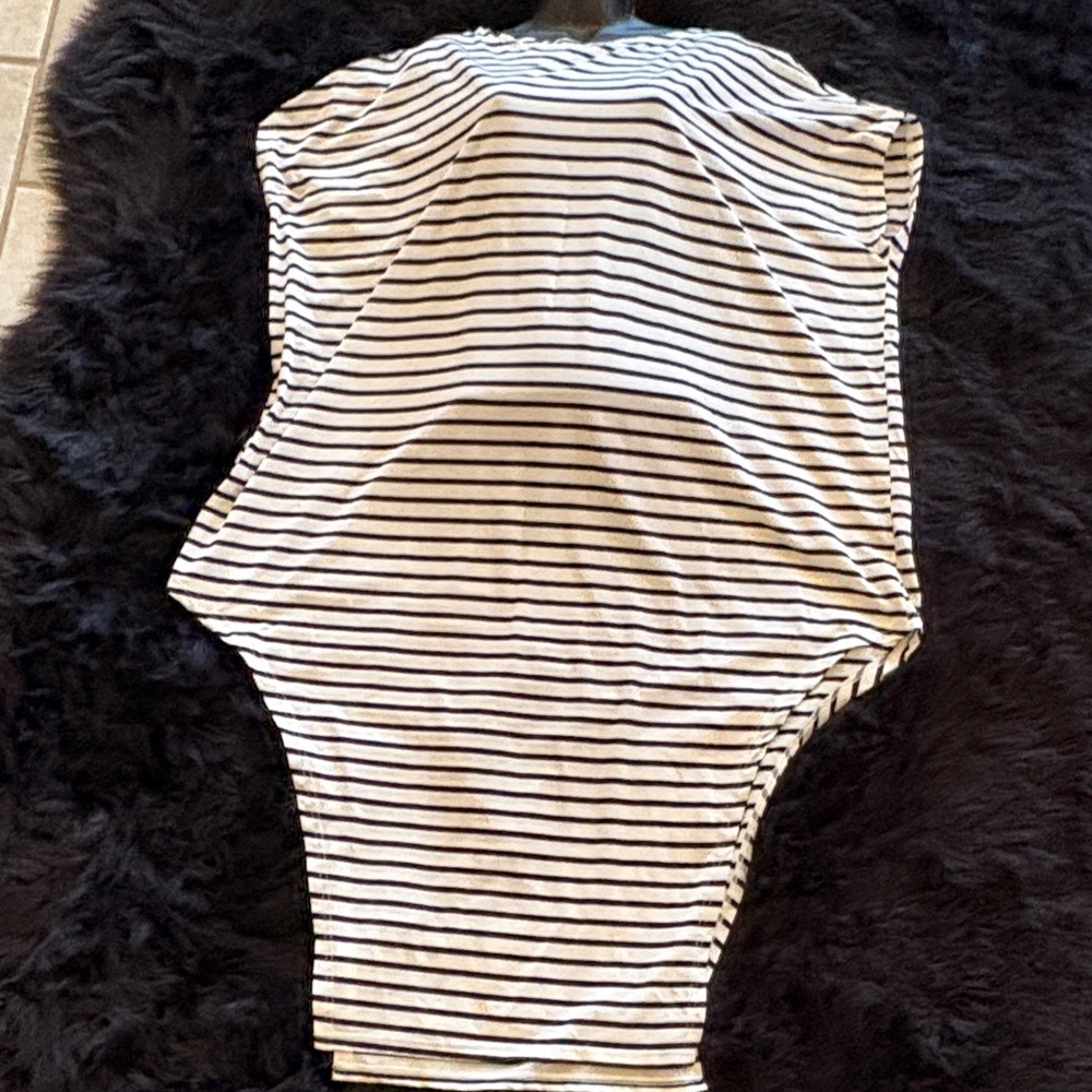 Striped Black and White Bodycon Dress